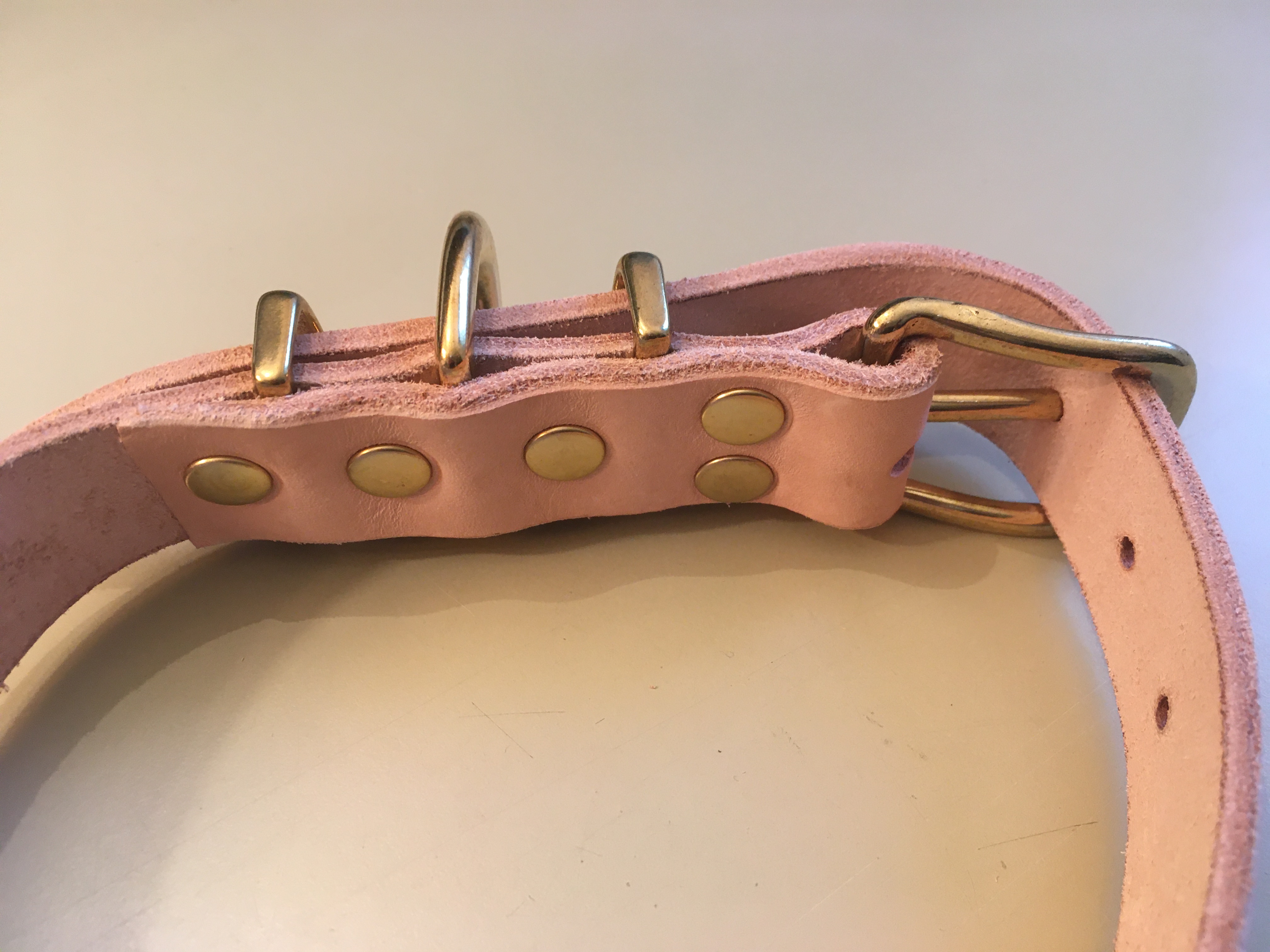 COLLIER-CHIEN-3cm-30mm-CUIR-RIVET-Qualite